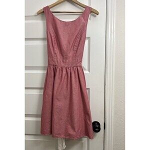 Lauren James Coquette Dress S Red Cotton Bow Back Coquette Retro